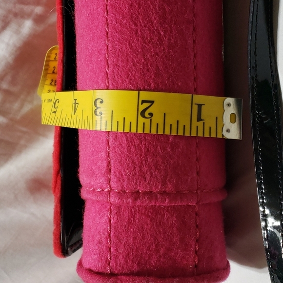 Kate spade pink and red felted crossbody rare - Picture 3 of 14